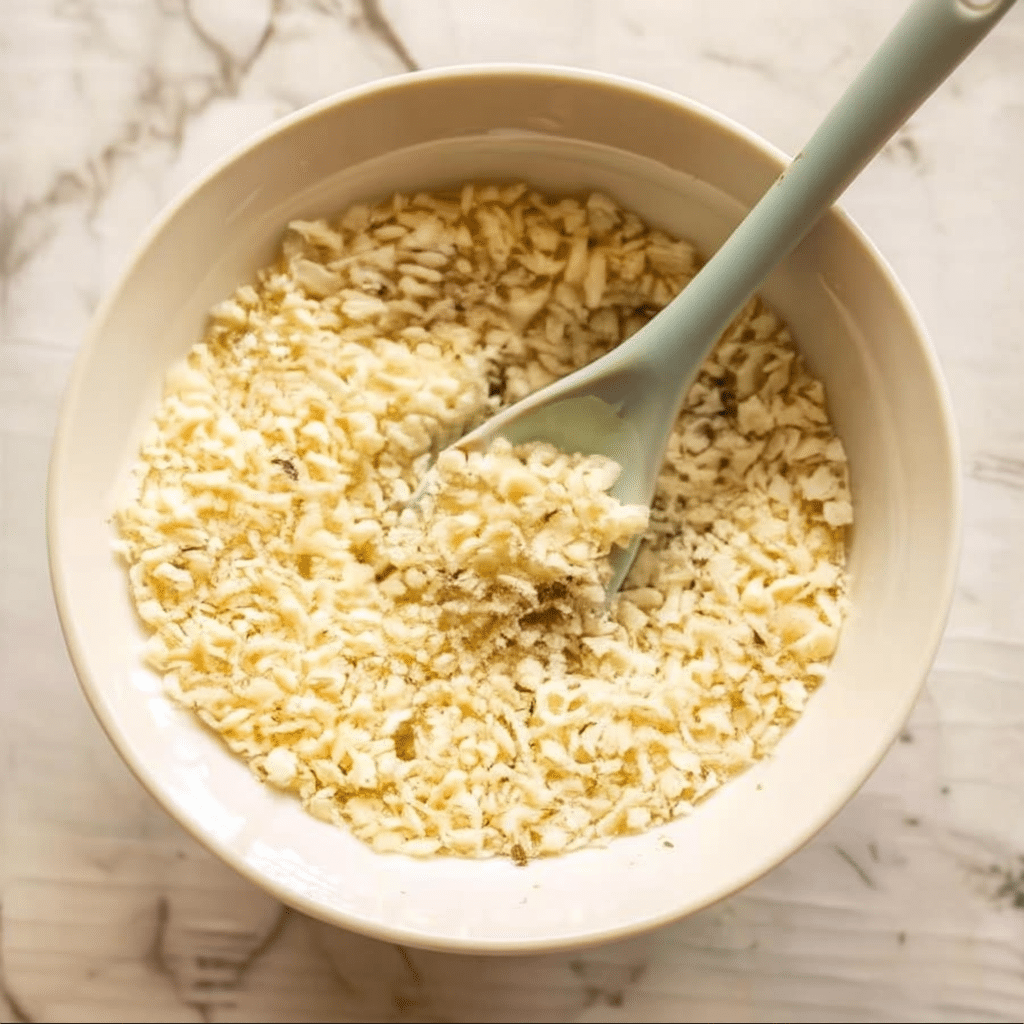 Ingredients for homemade keto bread crumbs laid out on a wooden countertop