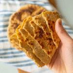 Step-by-step process of making keto pita bread dough and shaping into rounds